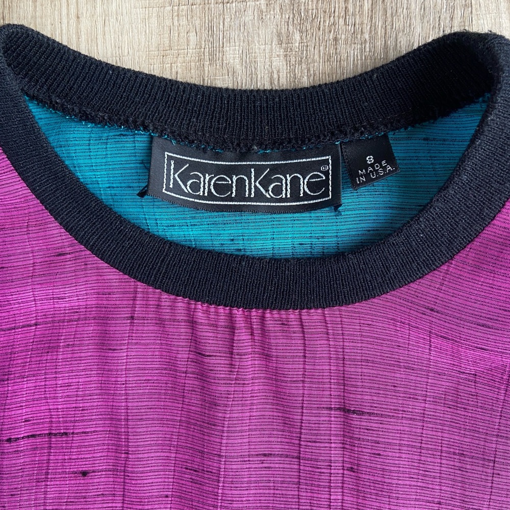 Karen Kane Colorblock Rayon Long Sleeve Top Women’s 8 - Picture 5 of 10